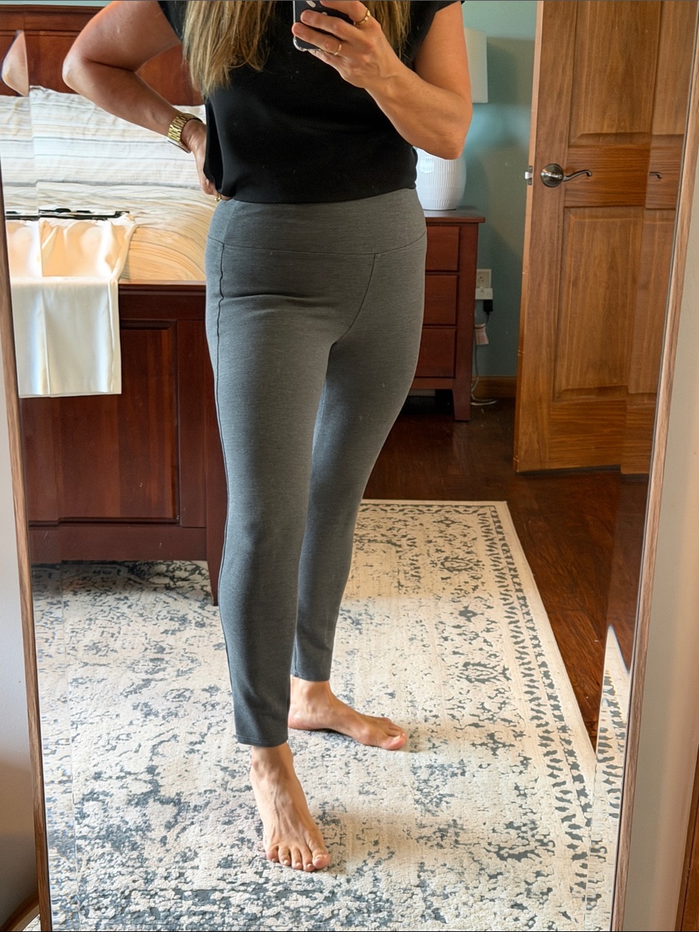 Eddie Bauer Charcoal Gray Ponte Leggings